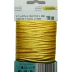 Satinkordel Satinschnur Kordel Satinfaden 10 m 2 mm gelb (0069)
