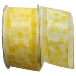 Geschenkband Schleifenband transparent 3 m 40 mm gelb (0003)