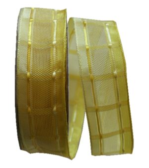 Geschenkband Schleifenband transparent 5 m 25 mm gelb (0007)