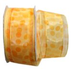 Geschenkband Schleifenband transparent 3 m 40 mm orange (0011)