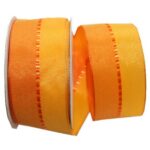 Geschenkband Schleifenband transparent 3 m 40 mm orange (0016)