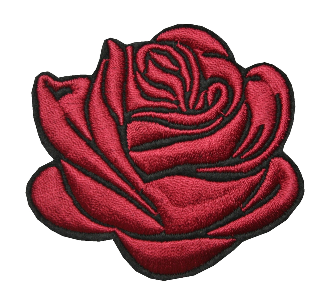 Aufnäher Bügelbild Aufbügler Rose 80x70 mm (1106)