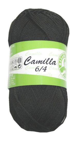 Strickgarn Garn Camilla 100% Baumwolle 50g schwarz (0999)