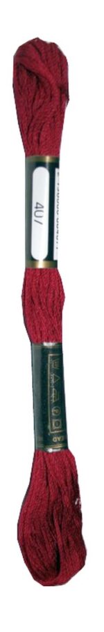 Stickgarn Mouline Stickwolle Stickfaden 8 m bordeaux rot (2407)