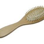 Haarbürste Bambus 230 x 65 mm Holzstifte mit Noppen Antistatisch Natur (9017)