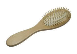 Haarbürste Bambus 230 x 65 mm Holzstifte mit Noppen Antistatisch Natur (9017)