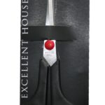 Haushaltsschere Edelstahl rot (9689)