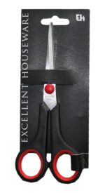 Haushaltsschere Edelstahl rot (9689)