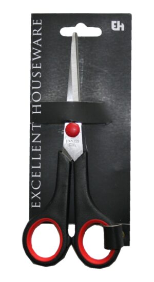 Haushaltsschere Edelstahl rot (9689)
