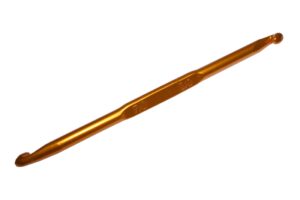 Häkelnadel Doppelhäkelnadel Aluminium ca. 13 cm Größe 7-8 gold (1020)