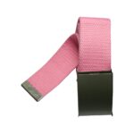 Gürtel mit Metallschnalle Stoffgürtel Unisex Klemmschnalle 110cm rose (0036)