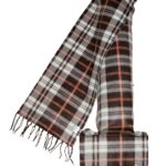 Herrenschal Damenschal Winterschal Schal 150x30 cm braun (7906)