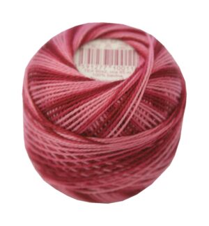 PERLOVKA Kreuzstichgarn Baumwolle Perlgarn 85m bordeaux ombre (3538)