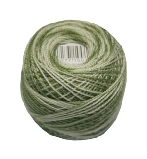 PERLOVKA Kreuzstichgarn Baumwolle Perlgarn 85m hellkaki ombre (6632)