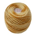 PERLOVKA Kreuzstichgarn Baumwolle Perlgarn 85m braun ombre (7126)