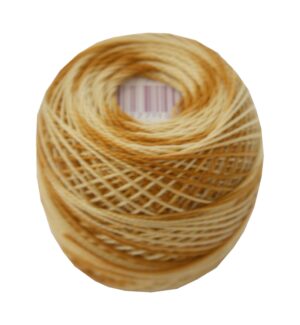 PERLOVKA Kreuzstichgarn Baumwolle Perlgarn 85m braun ombre (7126)