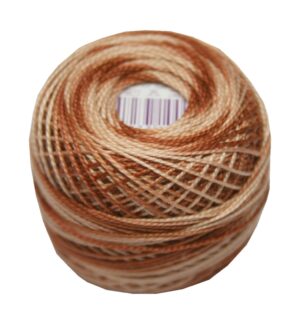 PERLOVKA Kreuzstichgarn Baumwolle Perlgarn 85m braun ombre (7226)