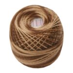 PERLOVKA Kreuzstichgarn Baumwolle Perlgarn 85m braun ombre (7839)