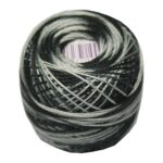 PERLOVKA Kreuzstichgarn Baumw. Perlgarn 85m grauschwarz ombre (9959)
