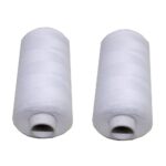 Nähmaschinen Nähgarn Polyester 40/2 weiß 2 Spulen je 500 m (1000)