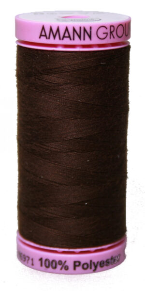 Zwirn 100 % Polyester ASPO PES 120 Amann dunkelbraun 500 m (0264)