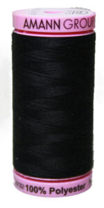 Zwirn 100 % Polyester ASPO PES 120 Amann schwarz 500 m (4000)