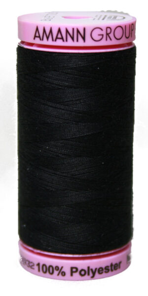 Zwirn 100 % Polyester ASPO PES 120 Amann schwarz 500 m (4000)