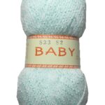 Strickgarn Häkelgarn BABY 50 g weiß-grün (0000)