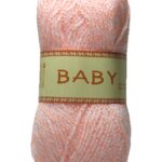 Strickgarn Häkelgarn BABY 50 g weiß-orange (0001)