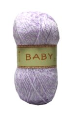 Strickgarn Häkelgarn BABY 50 g weiß-violett (0006)