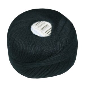 Strickgarn Häkelgarn 100 % Baumwolle Skolni 200 m schwarz (0012)