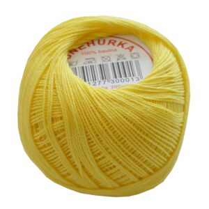 Strickgarn Häkelgarn 100 % Baumwolle SNÌHURKA 200 m gelb (1654)