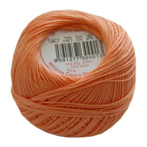 Strickgarn Häkelgarn 100 % Baumwolle SNÌHURKA 200 m orange (2254)