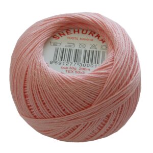 Strickgarn Häkelgarn 100 % Baumwolle SNÌHURKA 200 m rose (2324)