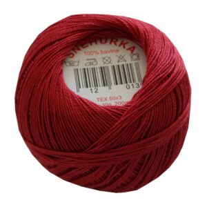 Strickgarn Häkelgarn 100 % Baumwolle SNÌHURKA 200 m rot (3384)