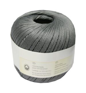 Strickgarn Häkelgarn 100% Baumwolle 50 g grau (4097)