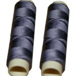 Nähmaschinen Obergarn Nähgarn Baumwolle 100 m 2 x 50m grau (1009)