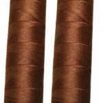 Nähmaschinen Obergarn Nähgarn Baumwolle 100m 2 x 50m braun (1037)