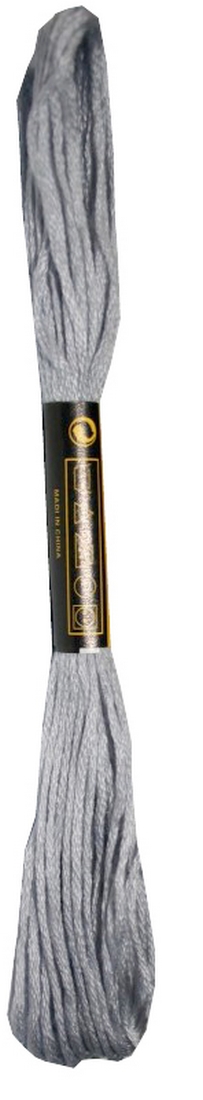 Stickgarn Mouline Stickwolle Stickfaden 8 m silbergrau (2045 - 453)