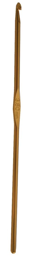 Häkelnadel Aluminium gold ca. 15 cm Größe 3,50 mm (1351)