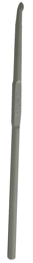 Häkelnadel Aluminium hellgrau ca. 15 cm Größe 4,50 mm (1450)