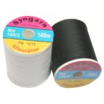 Nähmaschinen Nähgarn 100% Polyester 100/3 500 m weiß/schwarz (1002)