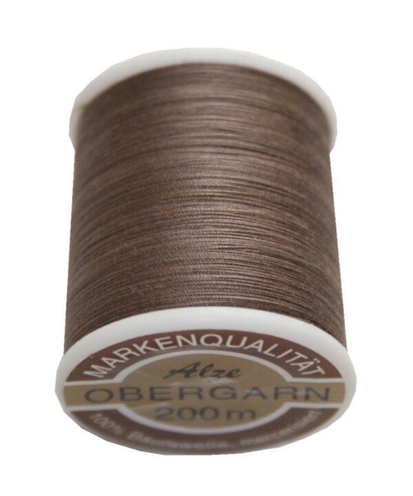 Nähmaschinen Obergarn Baumwolle 50/3 200 m braun (0925)