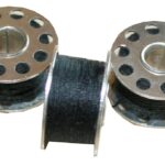 Nähmaschinen Nähgarn 3 Spulen je 25 m 75 m Polyester 40/2 schwarz (1001)