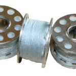 Nähmaschinen Nähgarn 3 x 25m 75 m Polyester 40/2 silbergrau (1004)