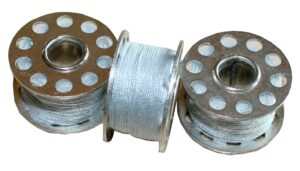 Nähmaschinen Nähgarn 3 x 25m 75 m Polyester 40/2 silbergrau (1004)