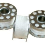 Nähmaschinen Nähgarn 3x25 m 75 m Polyester 40/2 beige cremeweiß (1030)