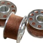 Nähmaschinen Nähgarn 3 Spulen je 25 m 75 m Polyester 40/2 braun nougat (1040)