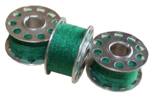Nähmaschinen Nähgarn 3 Spulen je 25 m 75 m Polyester 40/2 tannengrün (1053)