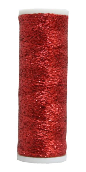 Metallic Stickgarn METALUX Beilauffaden 60 m rot (0003)